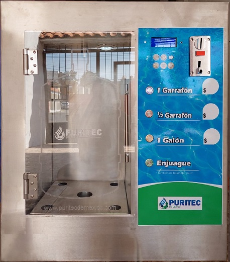 Máquina vending de agua sin cambio